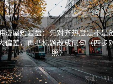 韩漫屋短复盘：先对齐热度是不是放大偏差，再把标题改成问句（四步对照）