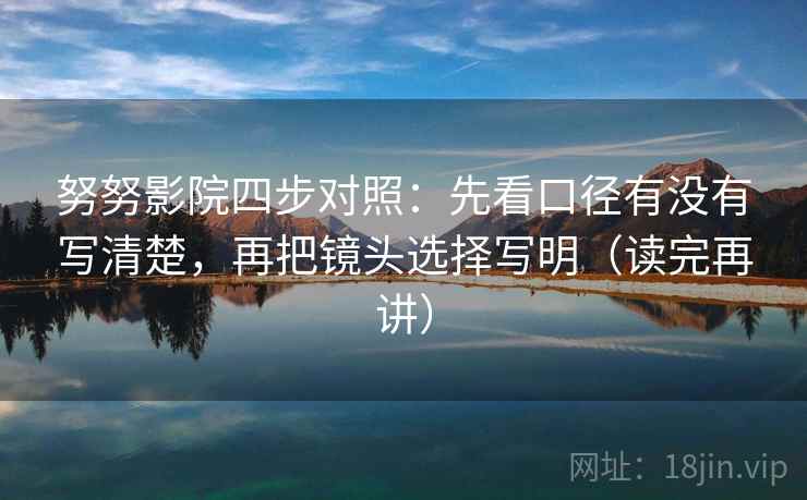 努努影院四步对照：先看口径有没有写清楚，再把镜头选择写明（读完再讲）