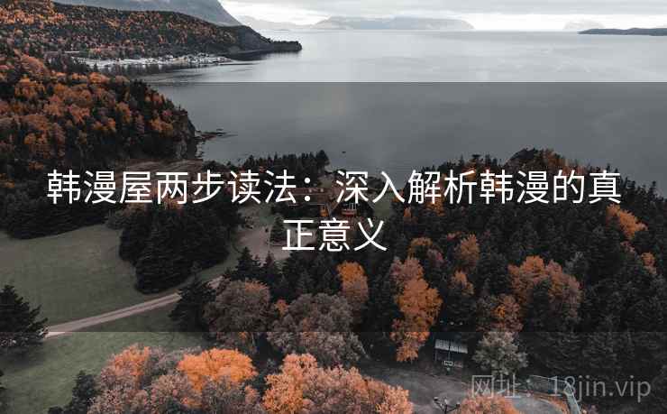 韩漫屋两步读法：深入解析韩漫的真正意义